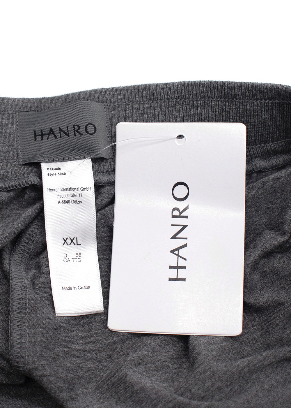 Men's Hanro Grey Relaxed Fit Lounge Trousers Size XXL viscose/elastane