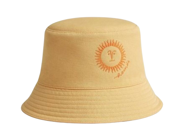 Hermes Orange Gene Sunshine Bucket Hat Size L cotton