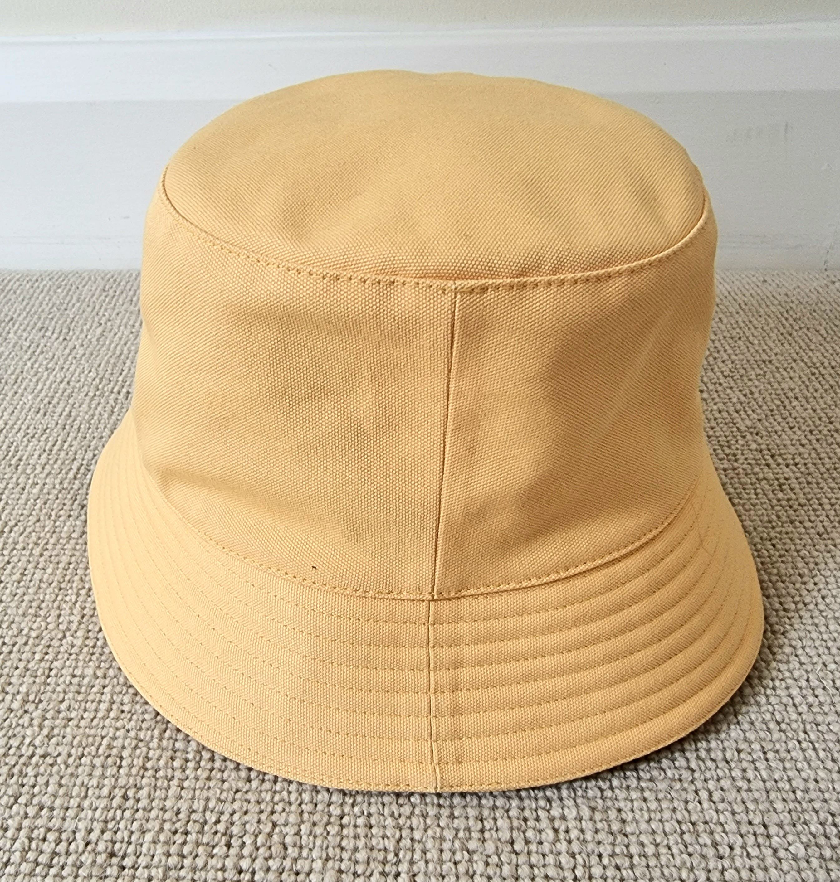 Hermes Orange Gene Sunshine Bucket Hat Size L cotton