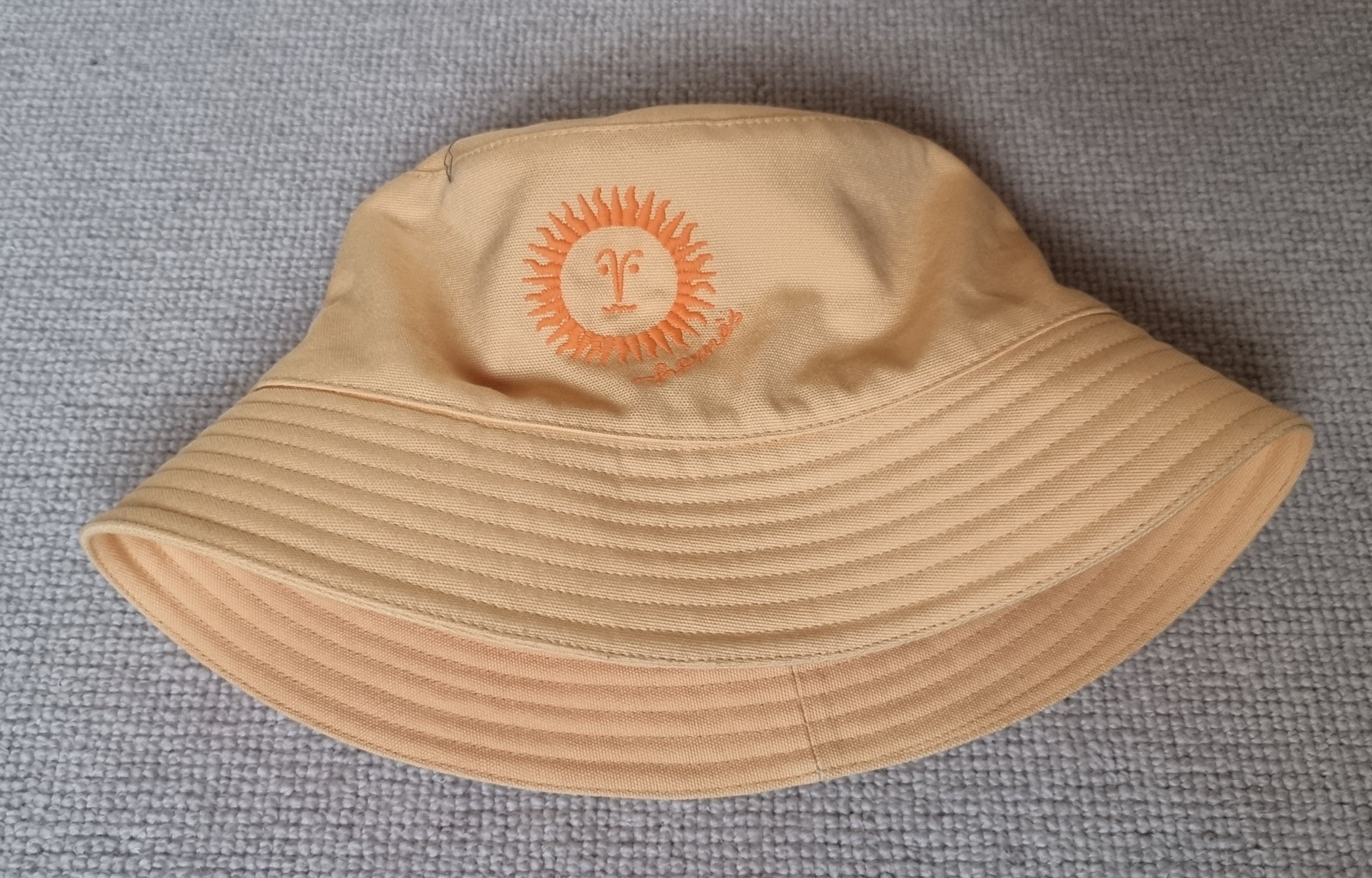 Hermes Orange Gene Sunshine Bucket Hat Size L cotton