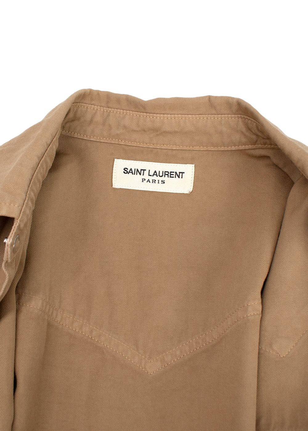 Saint Laurent beige shirt Size S Brown cotton