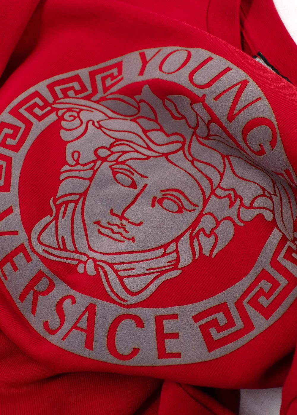 Boys Versace Vers Tonal Medusa Sweatshirt in Red Size 10 Years + cotton