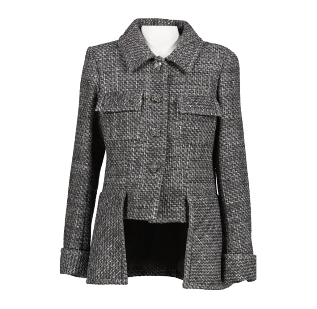 Preowned Chanel Grey Lesage Tweed Jacket Size S