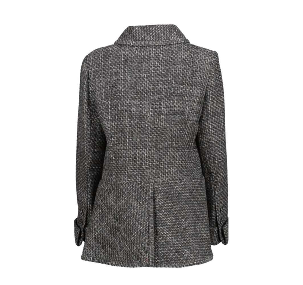 Preowned Chanel Grey Lesage Tweed Jacket Size S