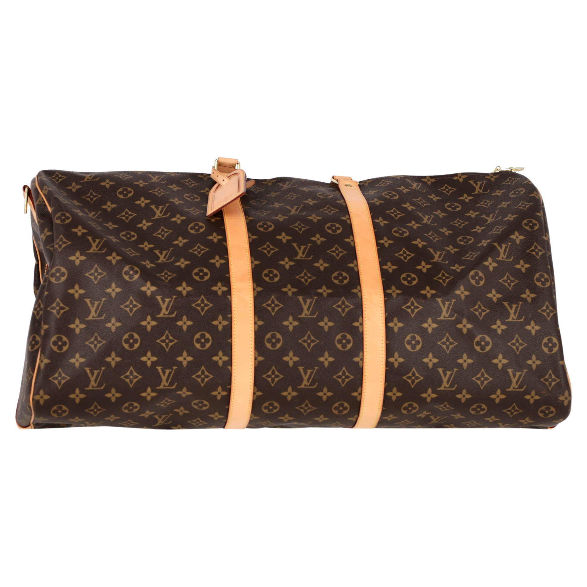 Preowned Louis Vuitton Brown Canvas  Keepall Bandoulière 55 Bag brown | ochre