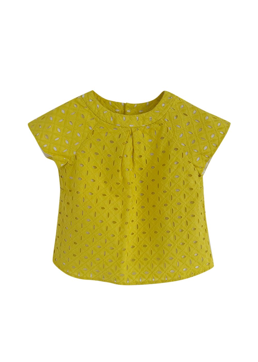 Boys Bonpoint Yellow Erika Blouse Size 4 Years cotton