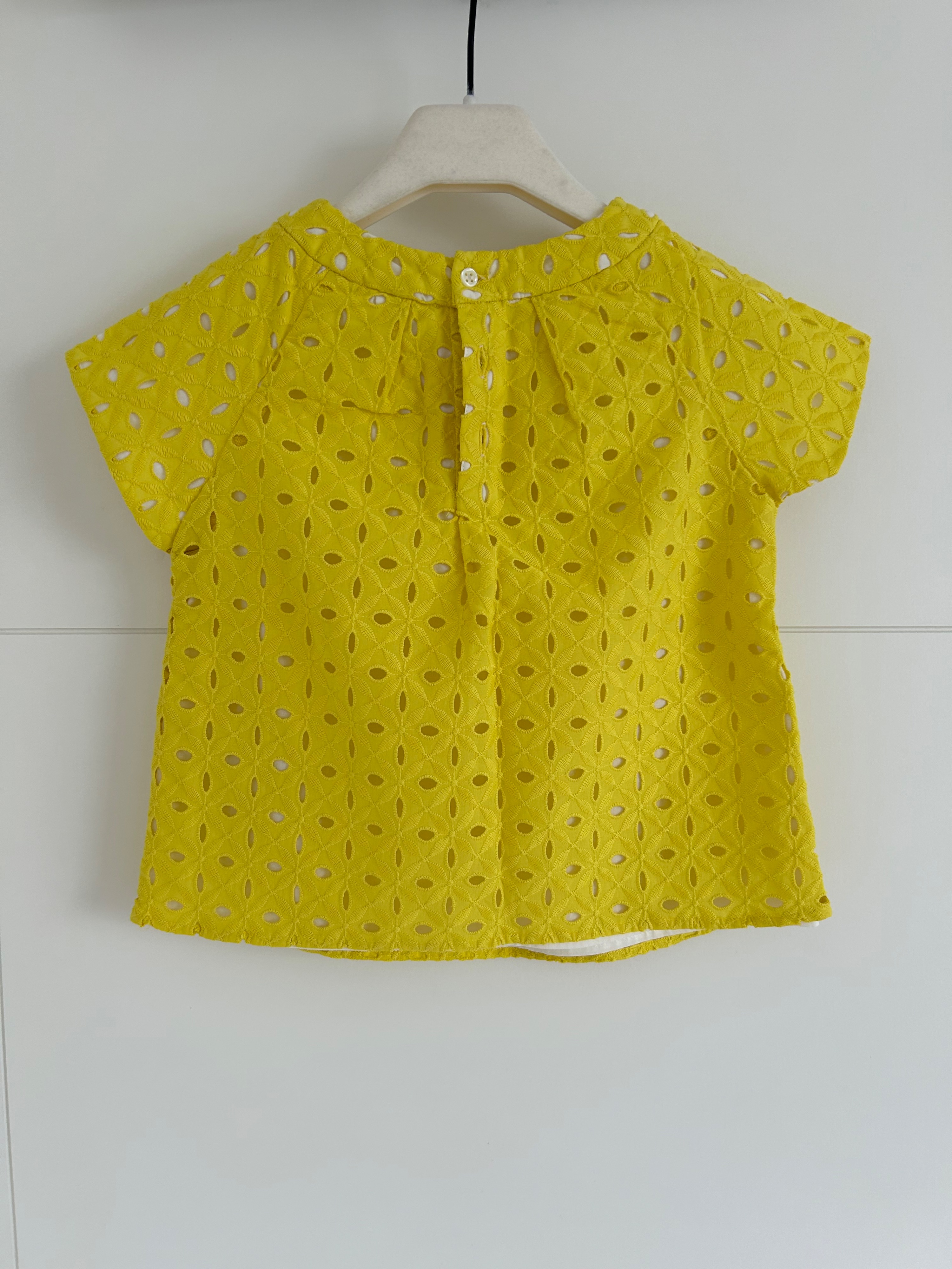 Boys Bonpoint Yellow Erika Blouse Size 4 Years cotton