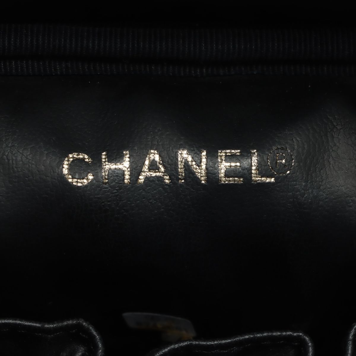 Preowned Chanel Caviar CC Vanity Bag Black leather