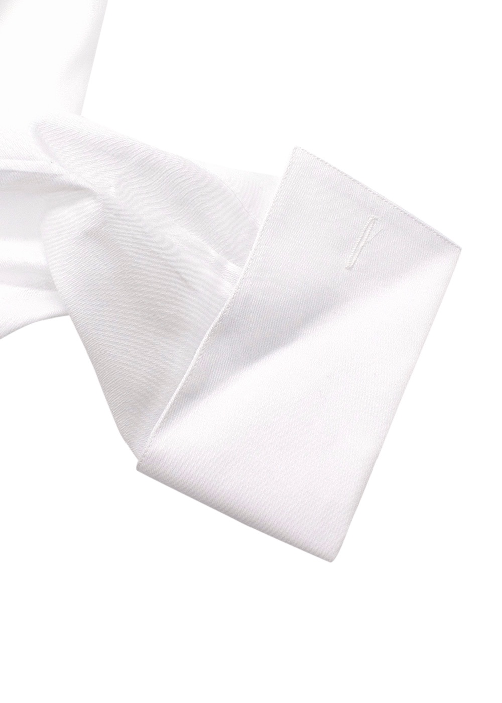 Men's Canali White Pleated Dress Shirt Size 15.5 cotton