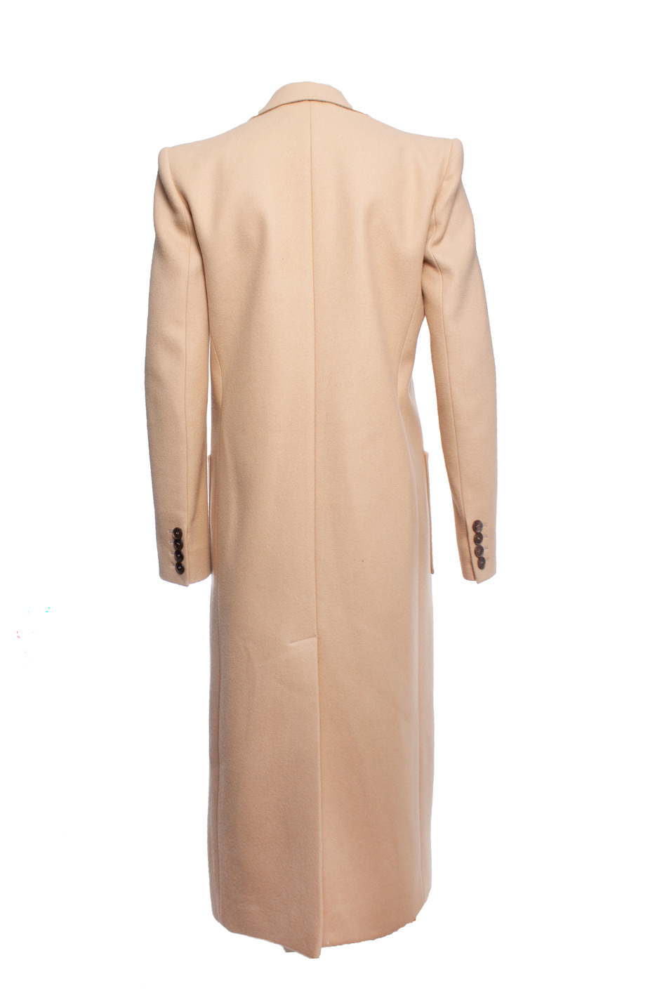 Preowned Givenchy Beige longline Wool Coat Size 38 brown | beige wool/hair