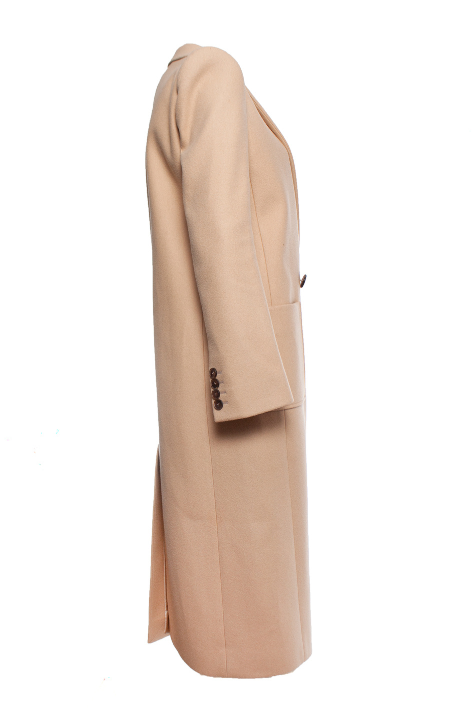 Preowned Givenchy Beige longline Wool Coat Size 38 brown | beige wool/hair