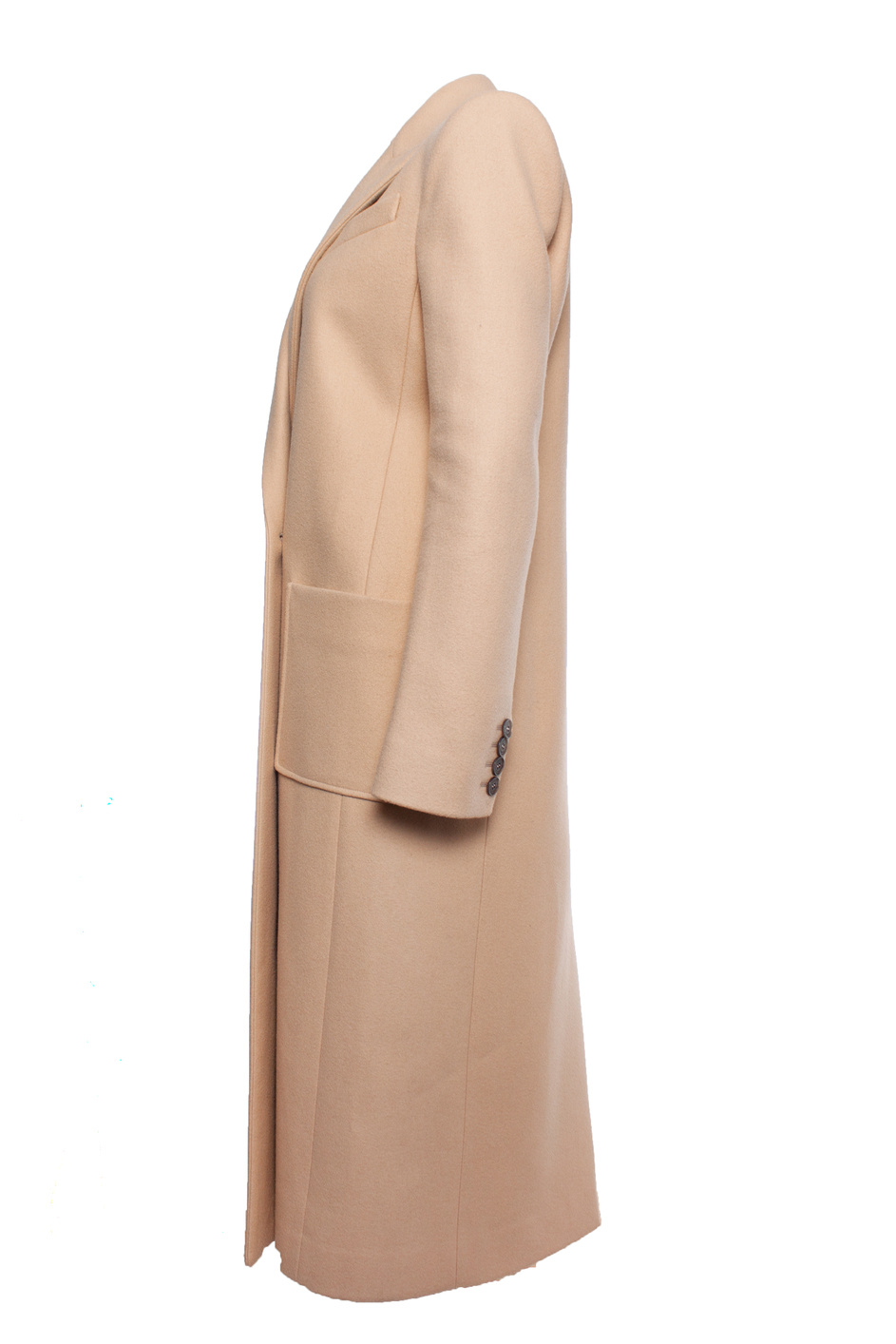 Preowned Givenchy Beige longline Wool Coat Size 38 brown | beige wool/hair