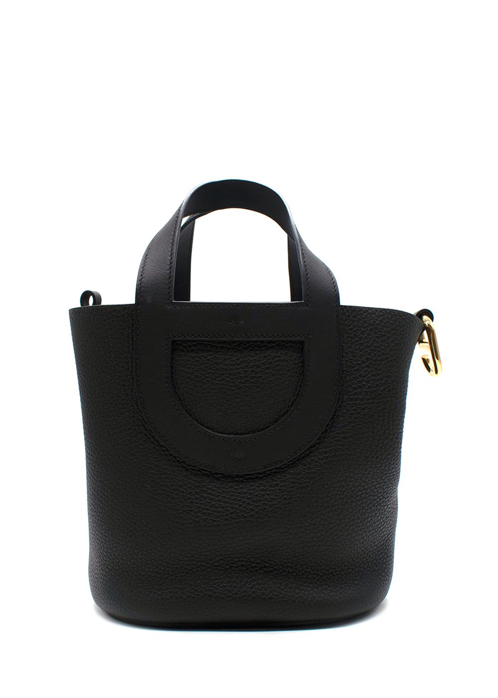 Hermes Black In-The-Loop 18cm Tote with Gold Hardware leather