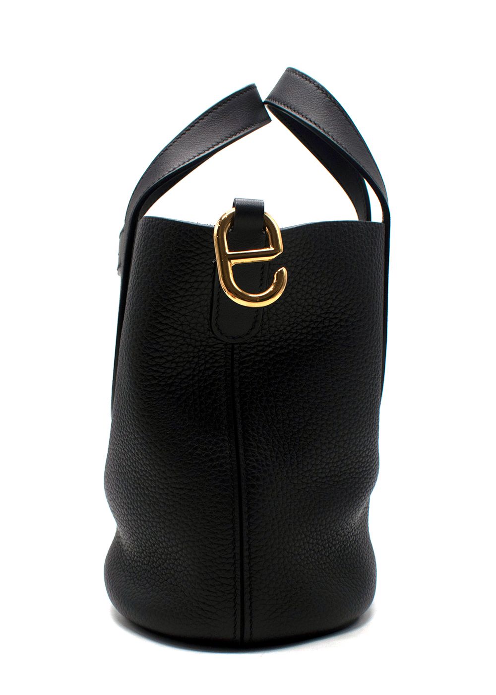 Hermes Black In-The-Loop 18cm Tote with Gold Hardware leather