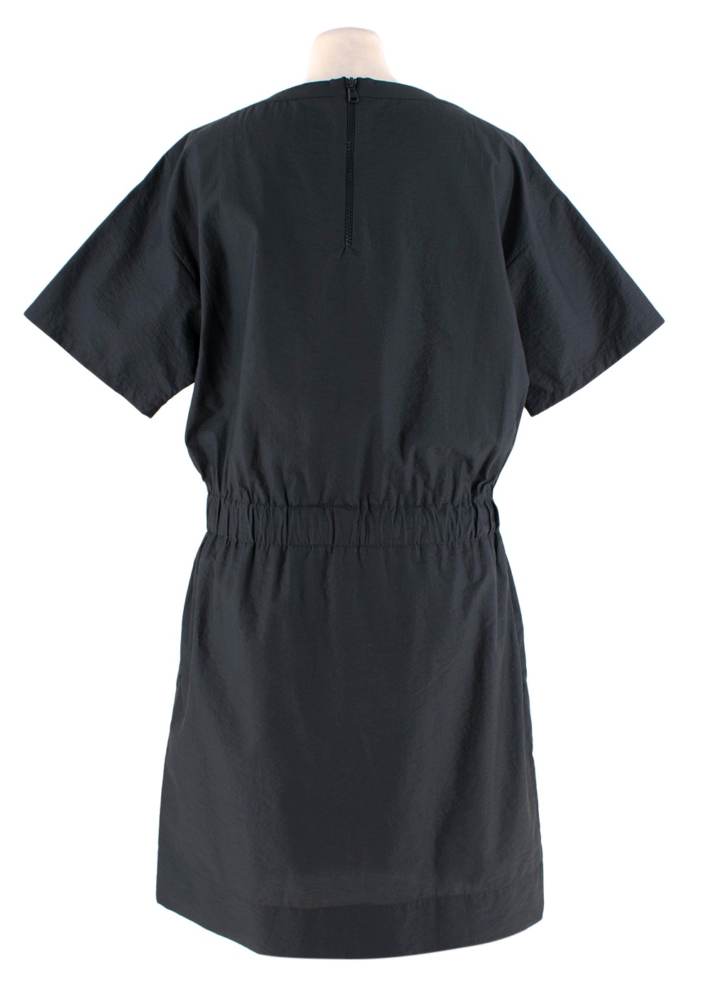 Preowned Brunello Cucinelli Dark Charcoal Knitted Shift Dress Size XS cotton