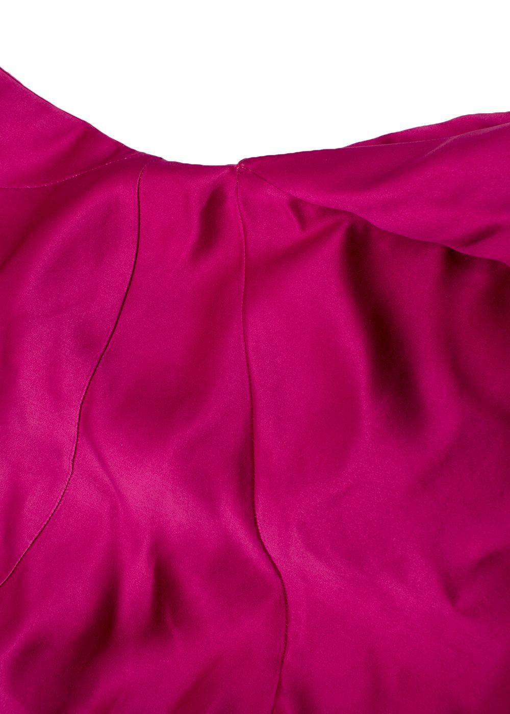 Preowned Versace Pink Silk Vintage Strapless Dress Size S hot pink