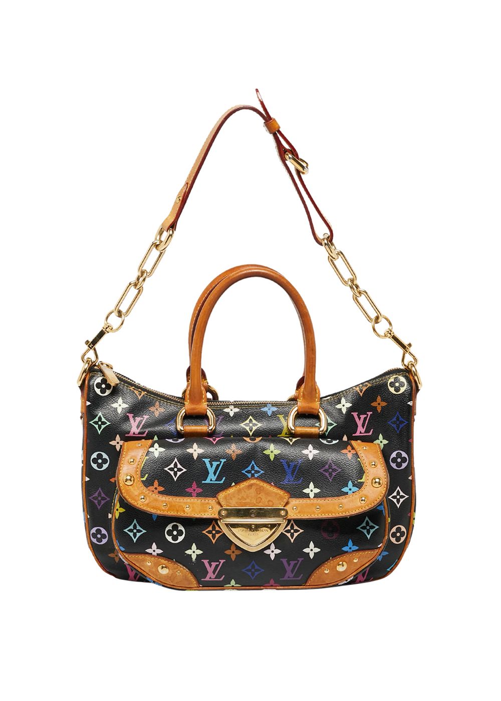 Preowned Louis Vuitton Black Multicolore Monogram Rita Bag black multicoloured leather