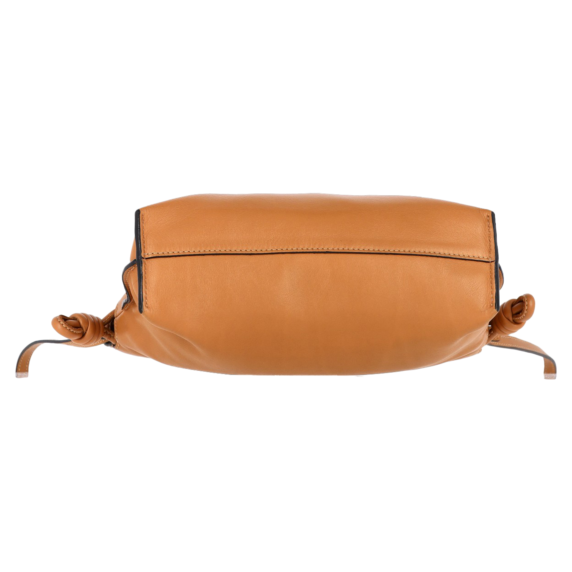 Preowned Loewe Camel Mini Flamenco  Clutch leather