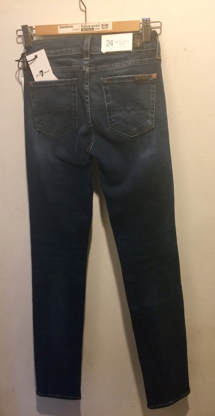 7 For All Mankind Illusion Luxe Blue Jeans Size 24/61 stretch denim