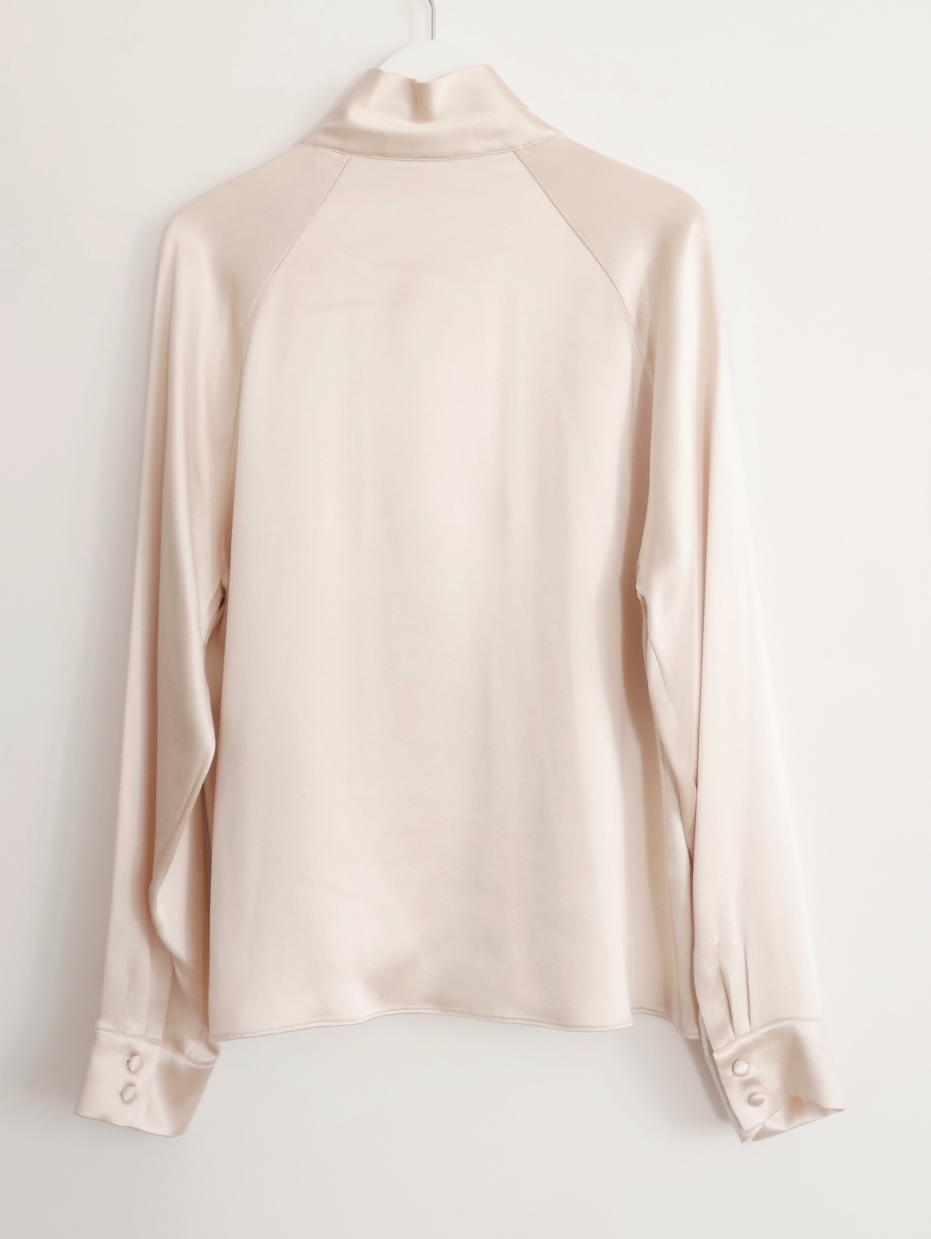 Preowned Alex Eagle Ivory Silk Blouse Size S Cream