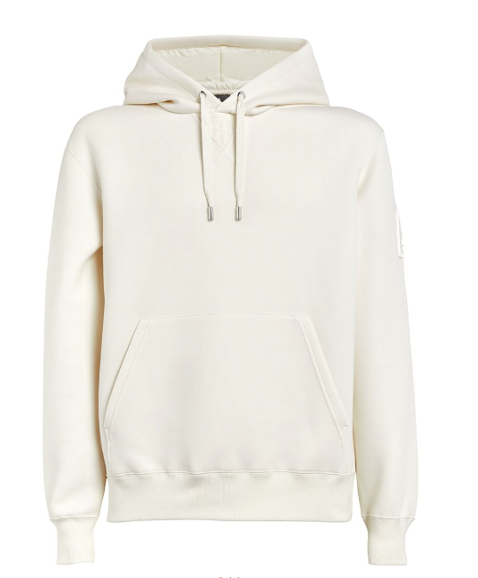 Men's Mackage Ivory Logo-Patch Hoodie Size S ivory/cream cotton/polyester