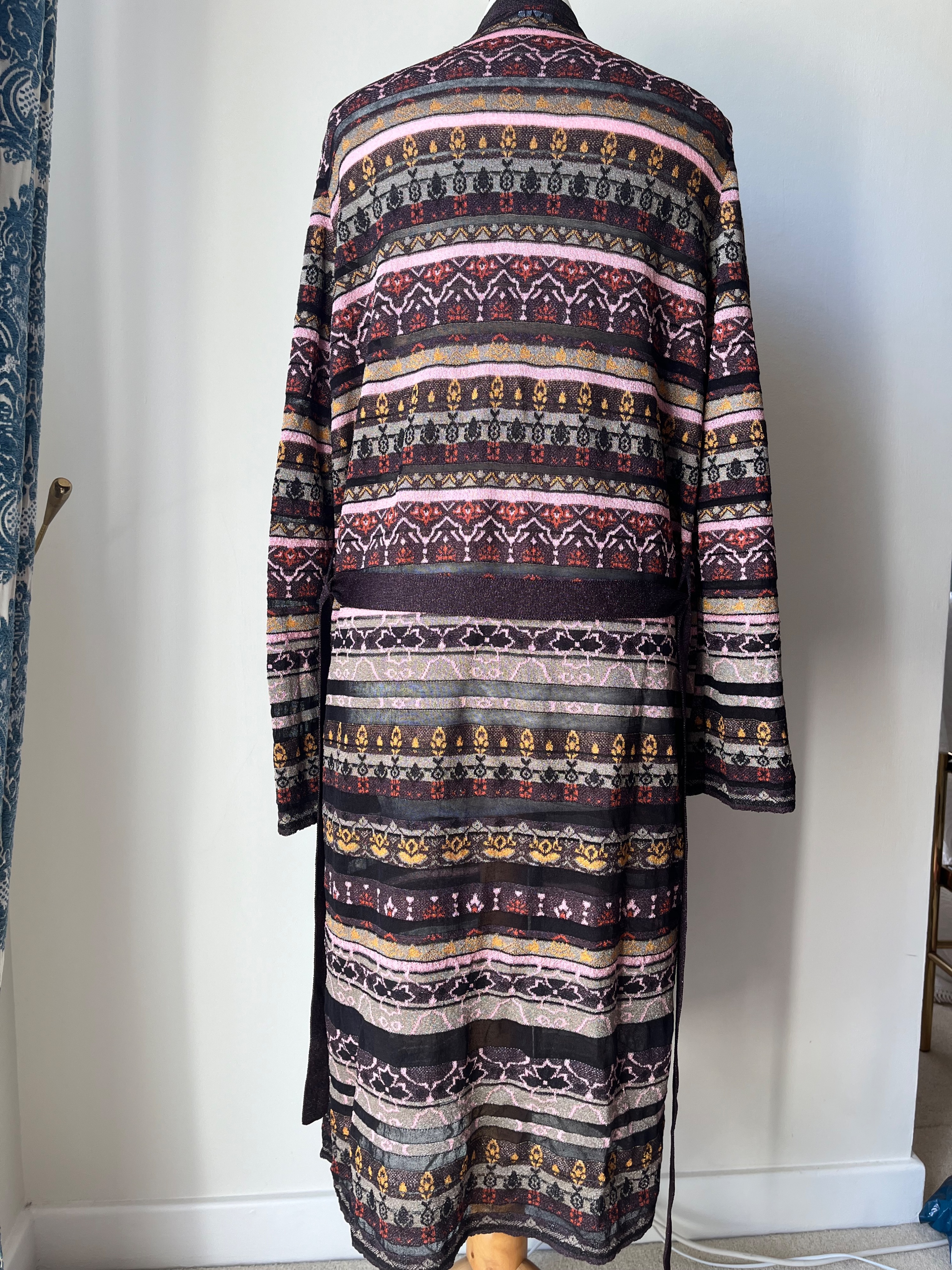 Preowned Missoni Multicoloured Longline Cardigan Size M Multicolour polyamide