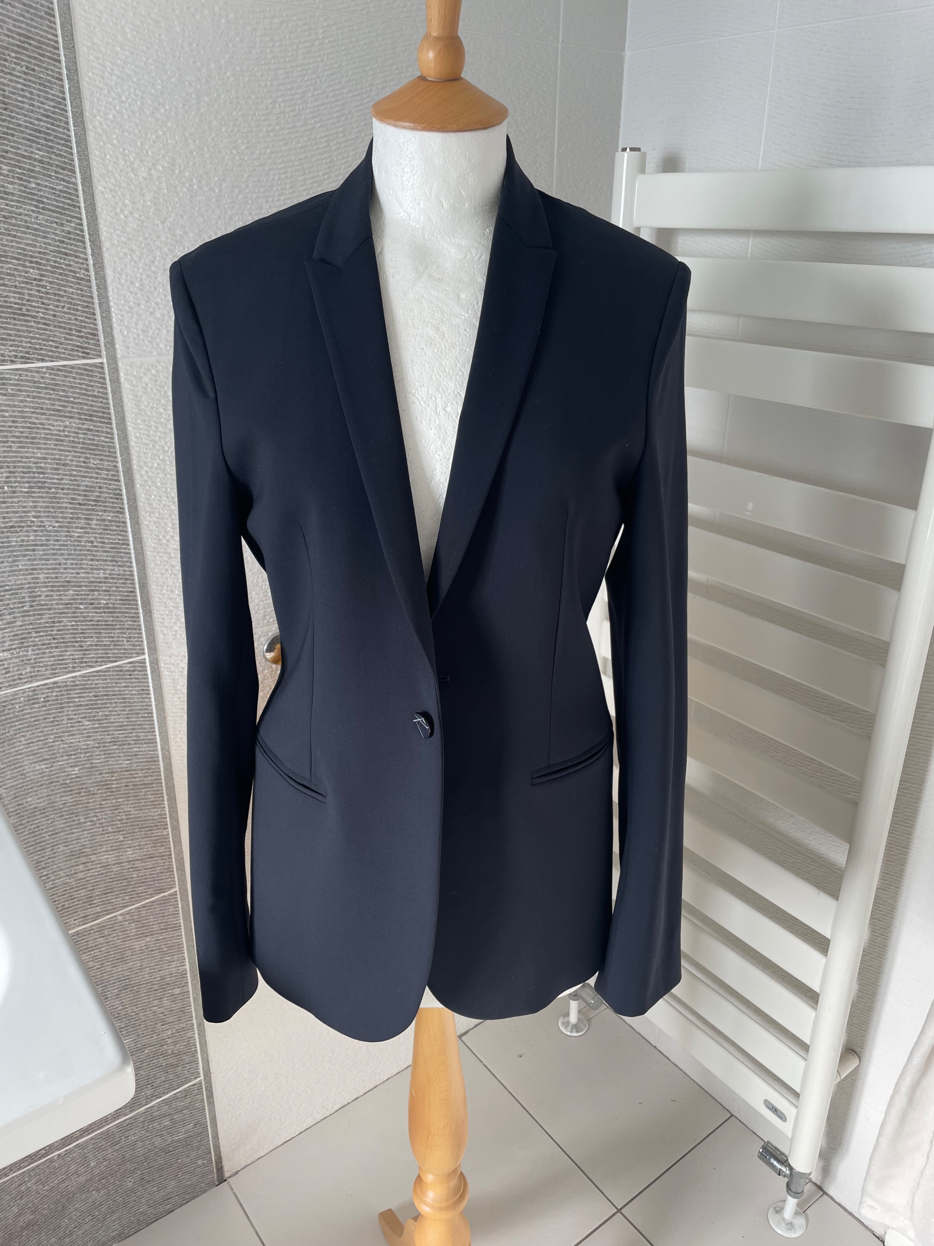 Men's Armani Navy Blue Single Breasted Blazer Size S see label