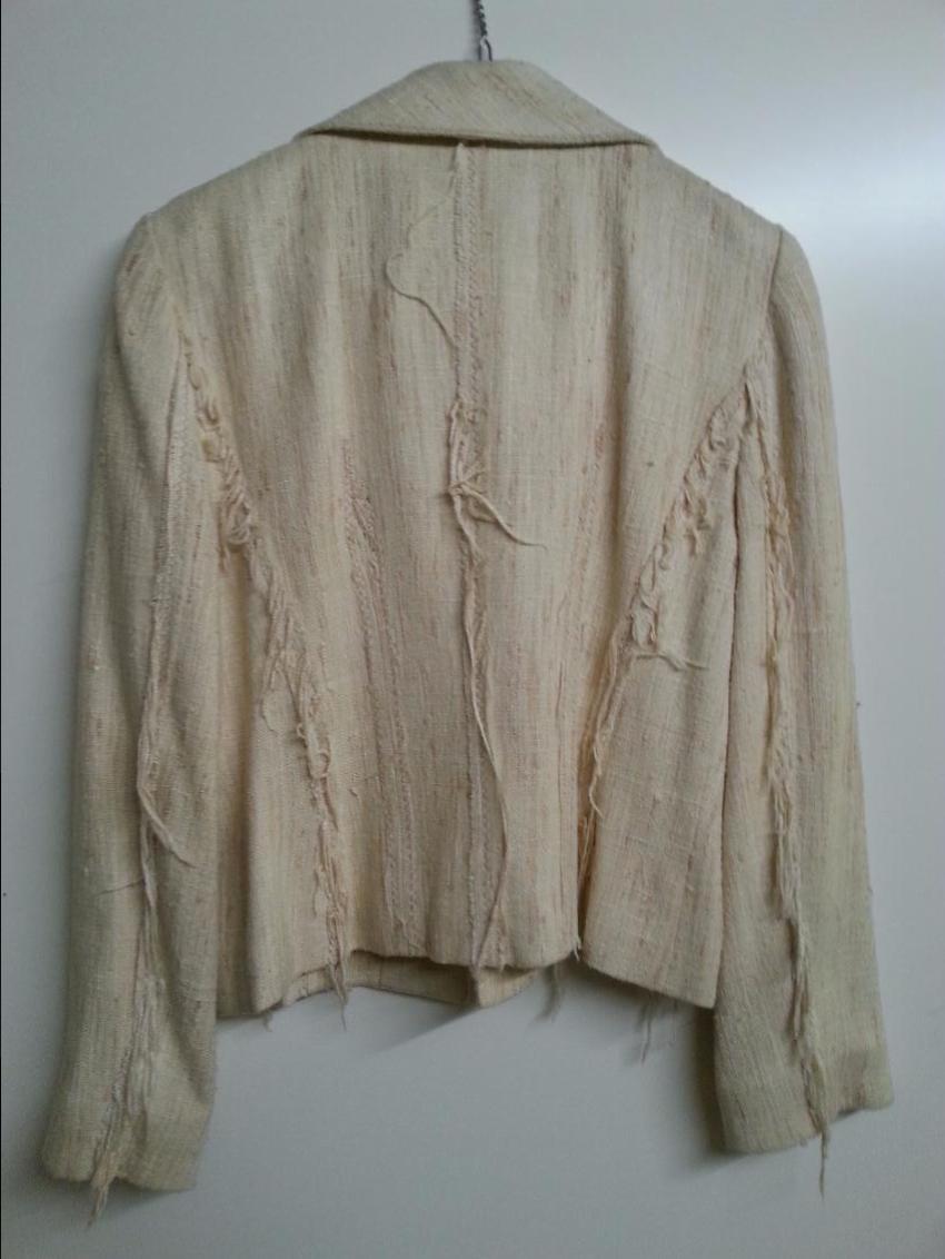 Preowned John Galliano Beige Linen Jacket Size M Beige/Nude