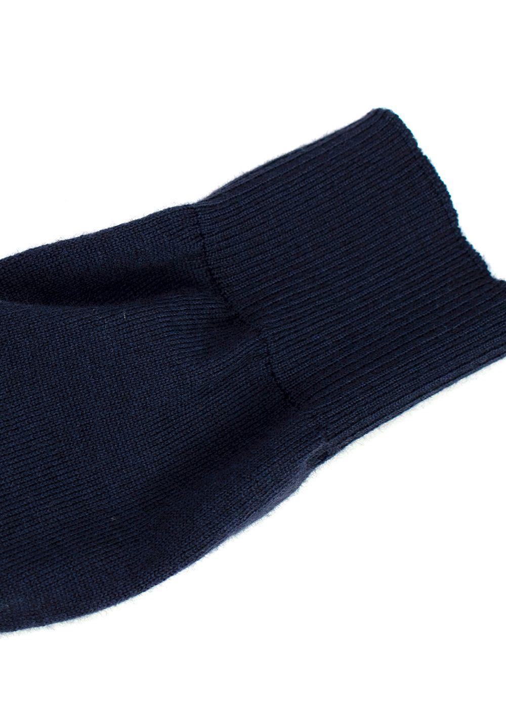 Men's Dior Navy V-Neck Wool Jumper With Sleeve Detail Size L