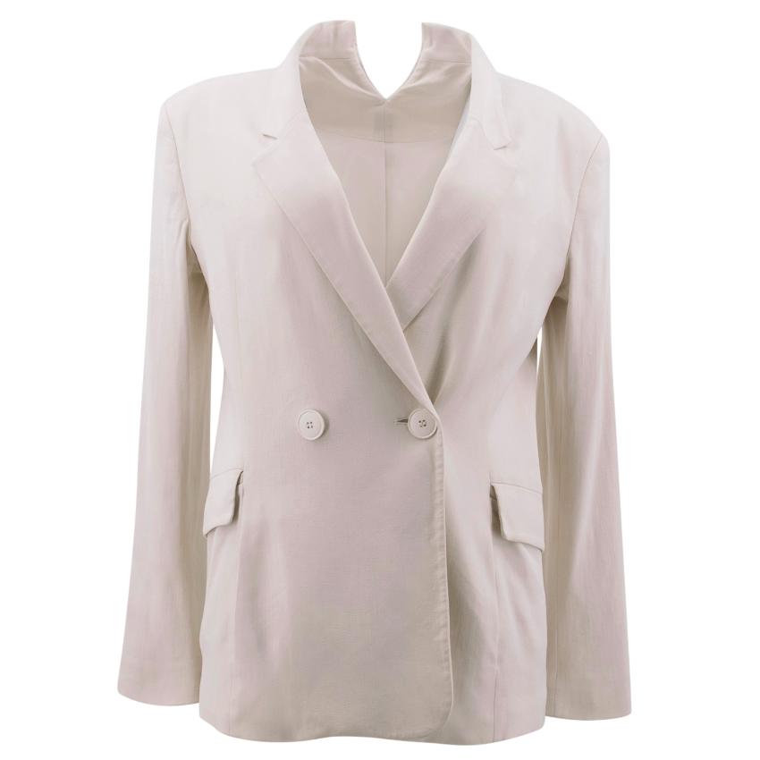 Preowned Theyskens' Theory Beige Blazer Size S Beige/Nude silk