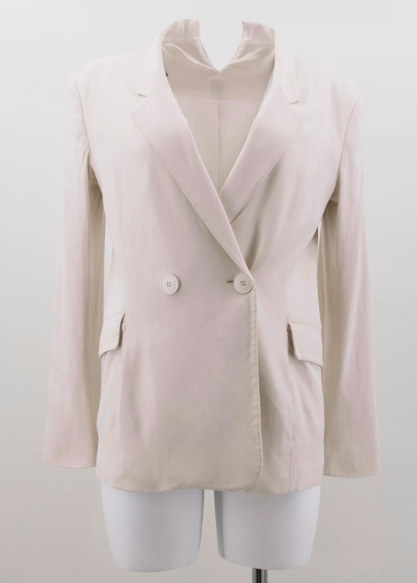 Preowned Theyskens' Theory Beige Blazer Size S Beige/Nude silk