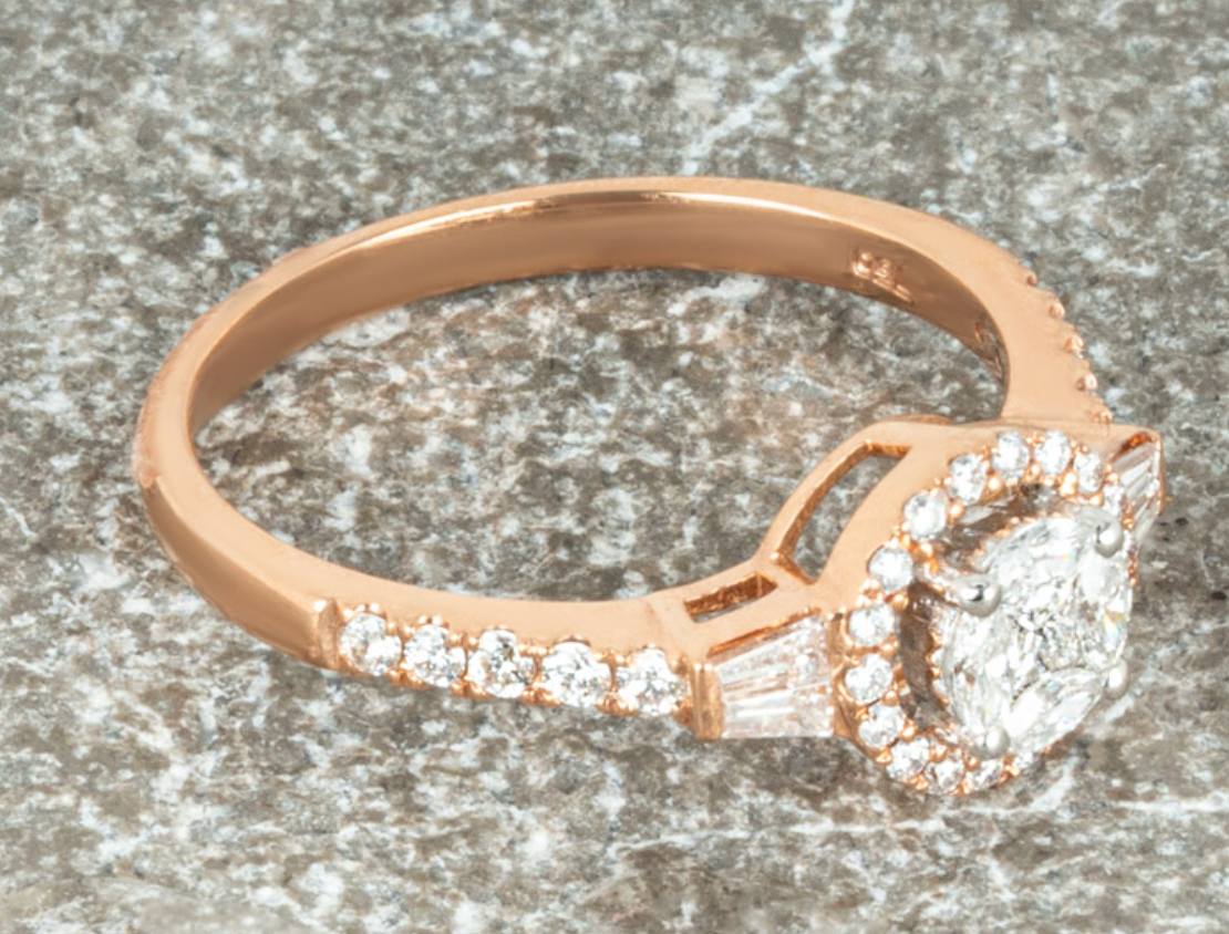 Preowned 18kt Rose Gold Diamond Engagement Ring diamond/rose gold