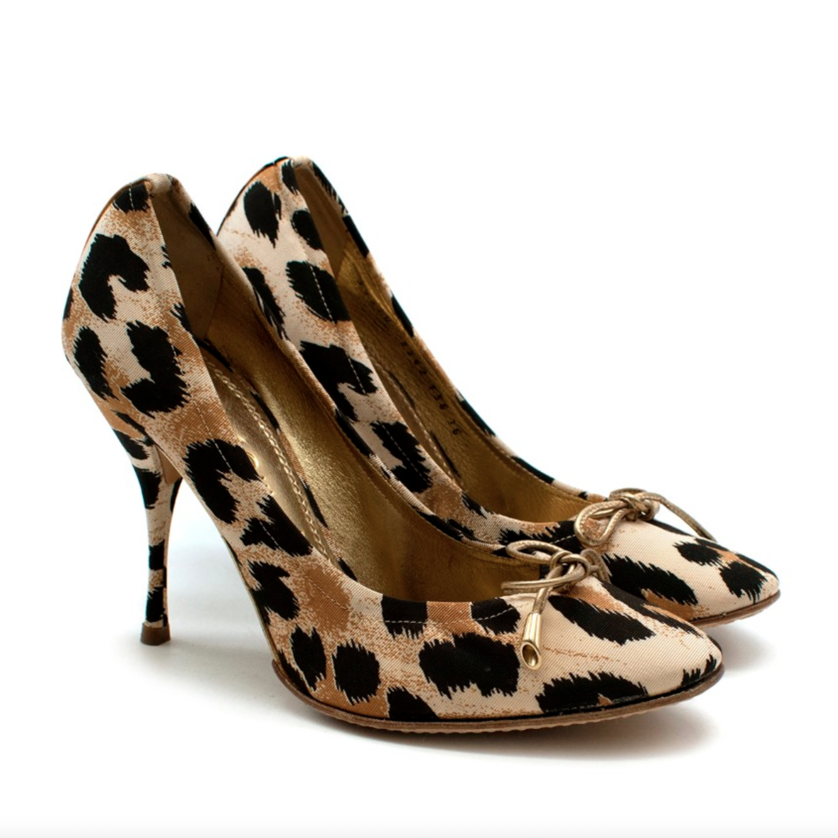 Casadei Leopard Print Canvas Pumps Size 36 Animal Print leather