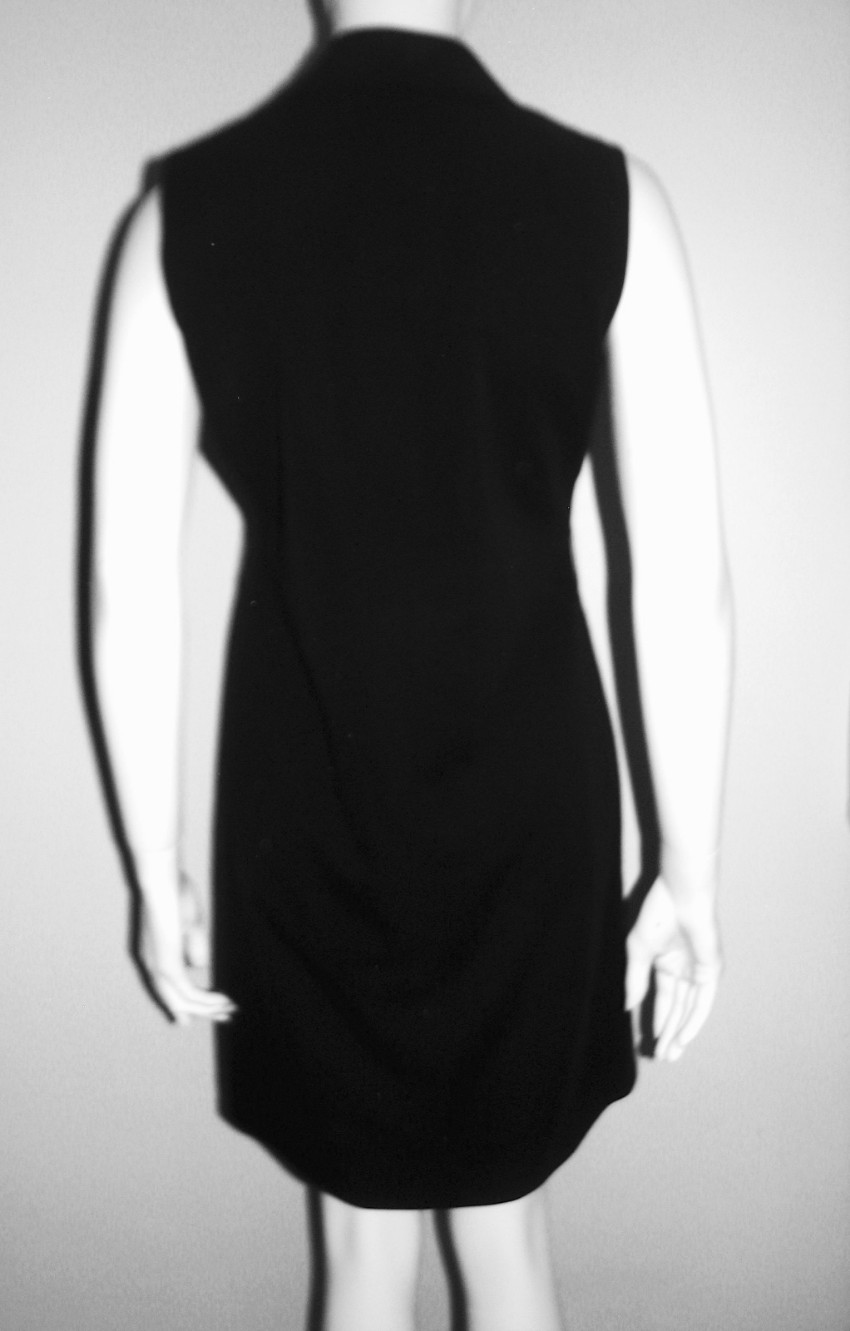 Preowned Elie Tahari Ruffled Black Silk Dress Size S