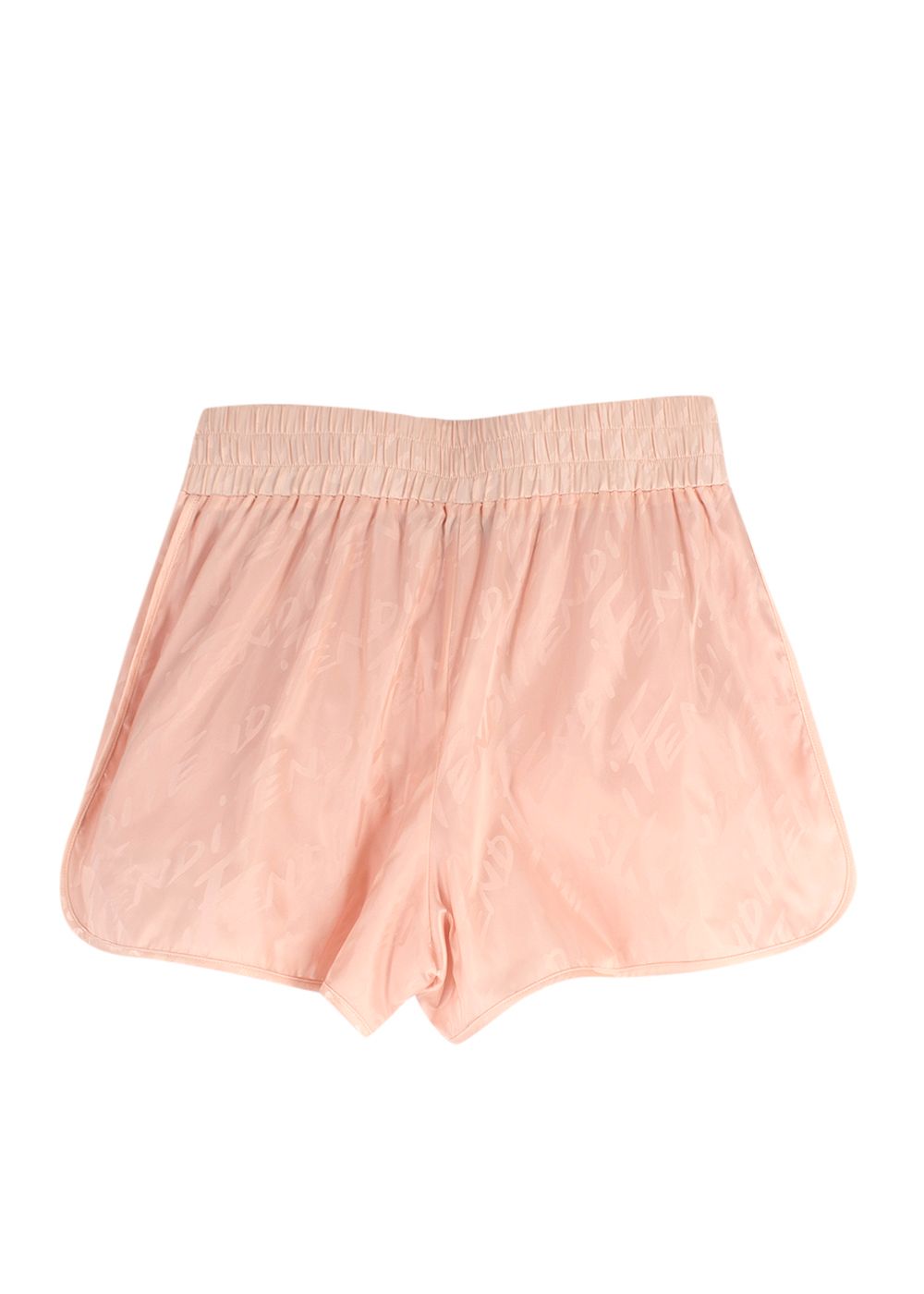 Fendi Pink Monogram Satin Shorts Size M polyester