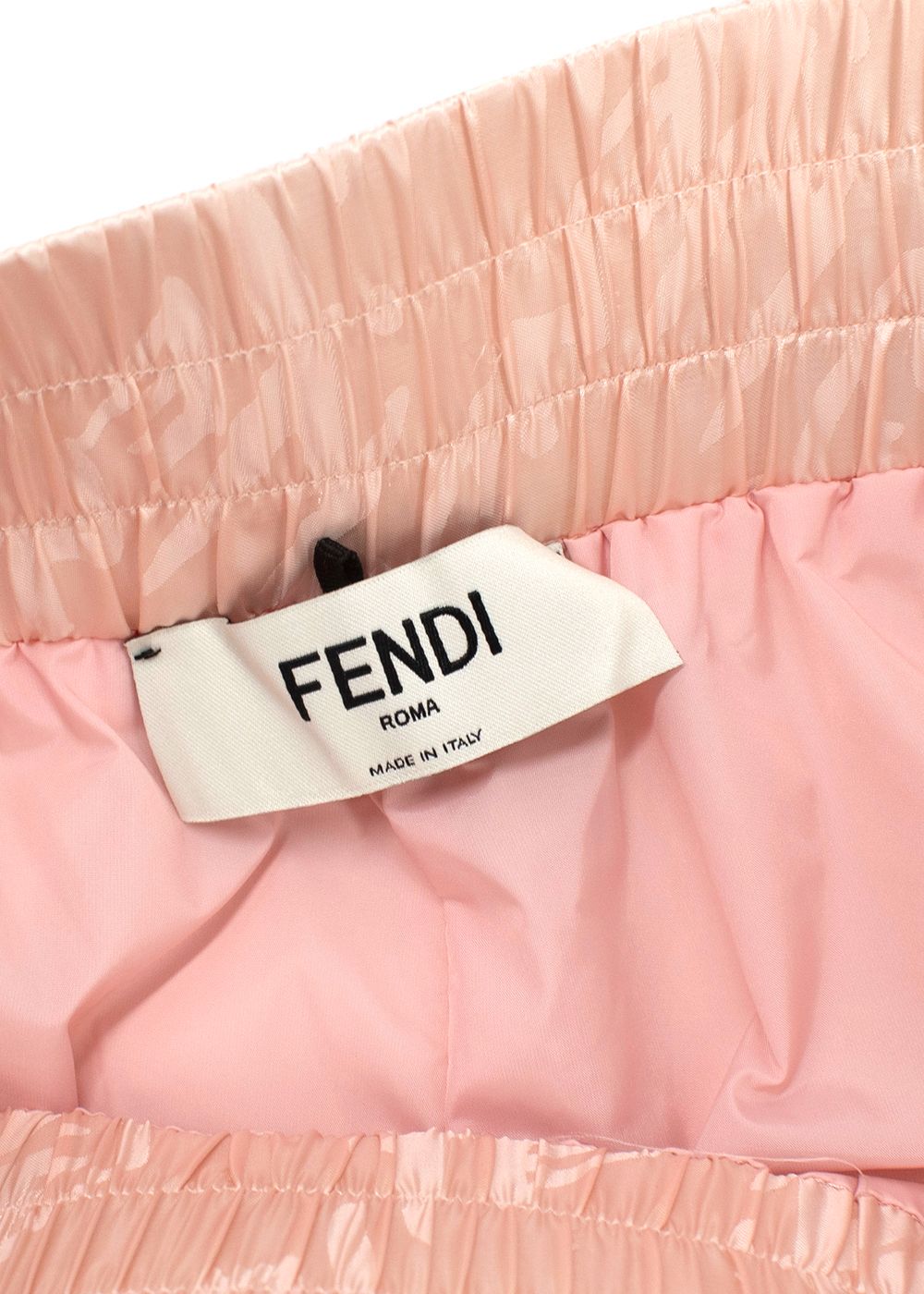 Fendi Pink Monogram Satin Shorts Size M polyester