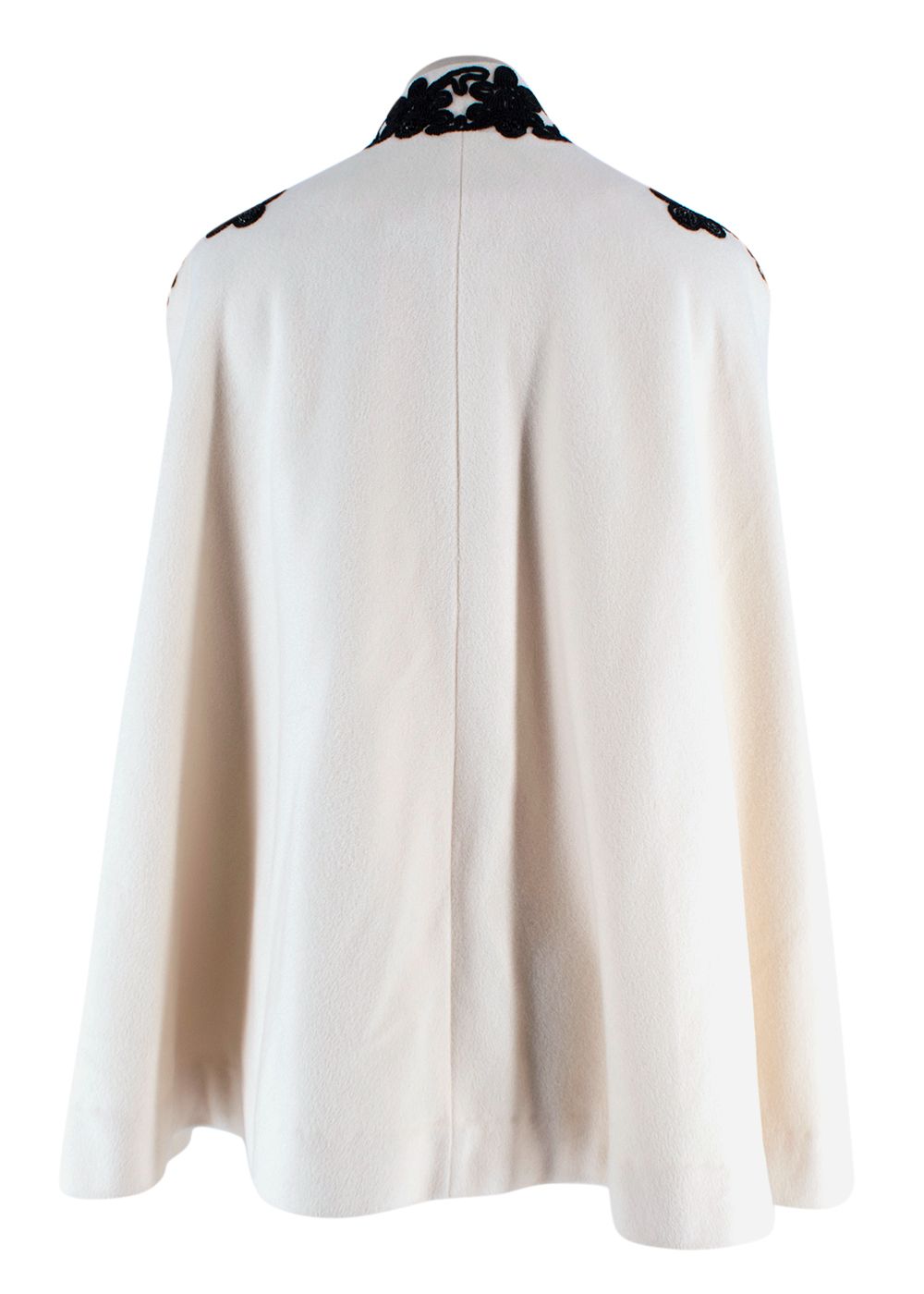 Fadila el Gadi Cashmere Ivory Mini Cloak ivory / black