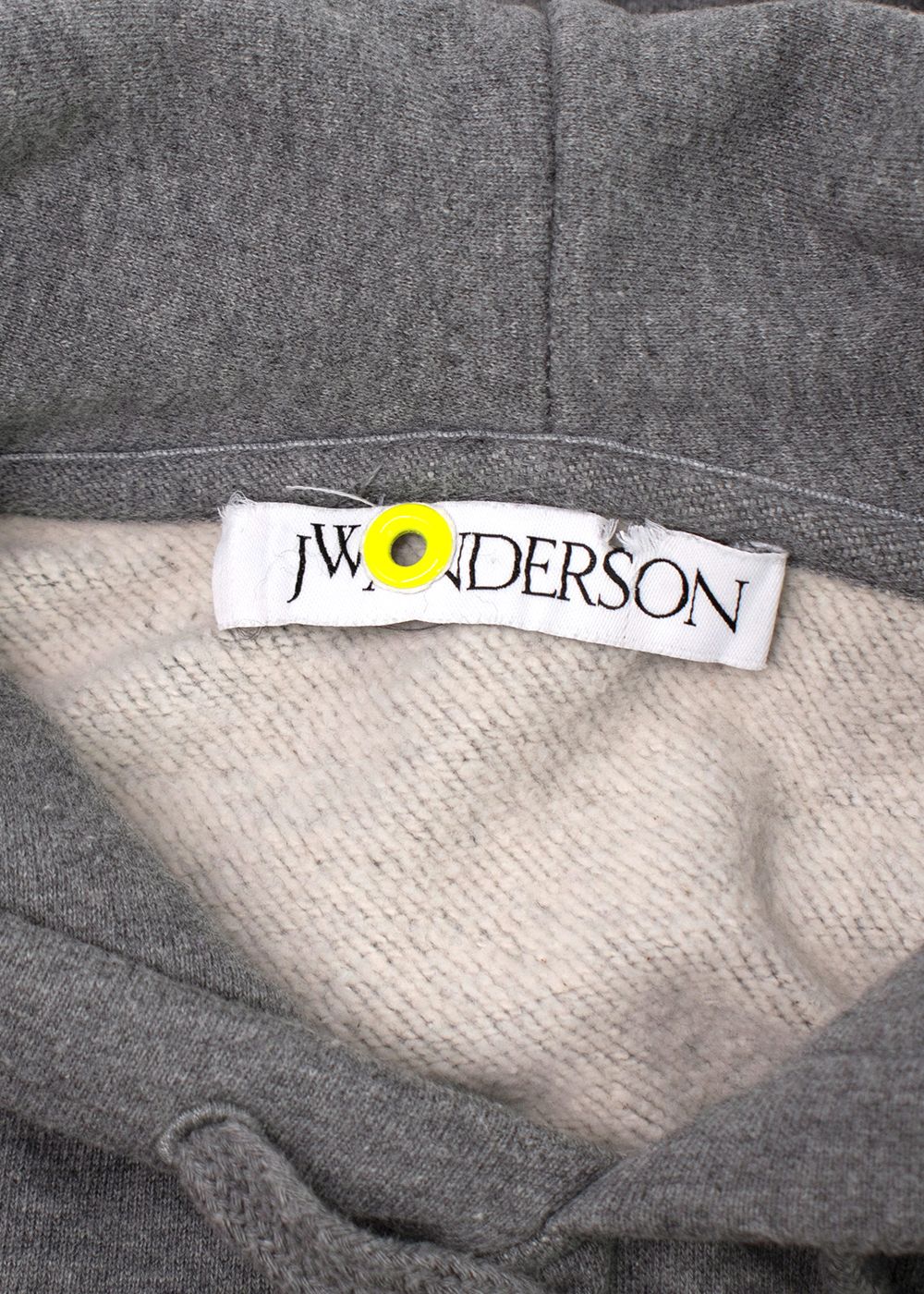 Men's Preowned JW Anderson Grey Graphic Print Hoodie Size M cotton