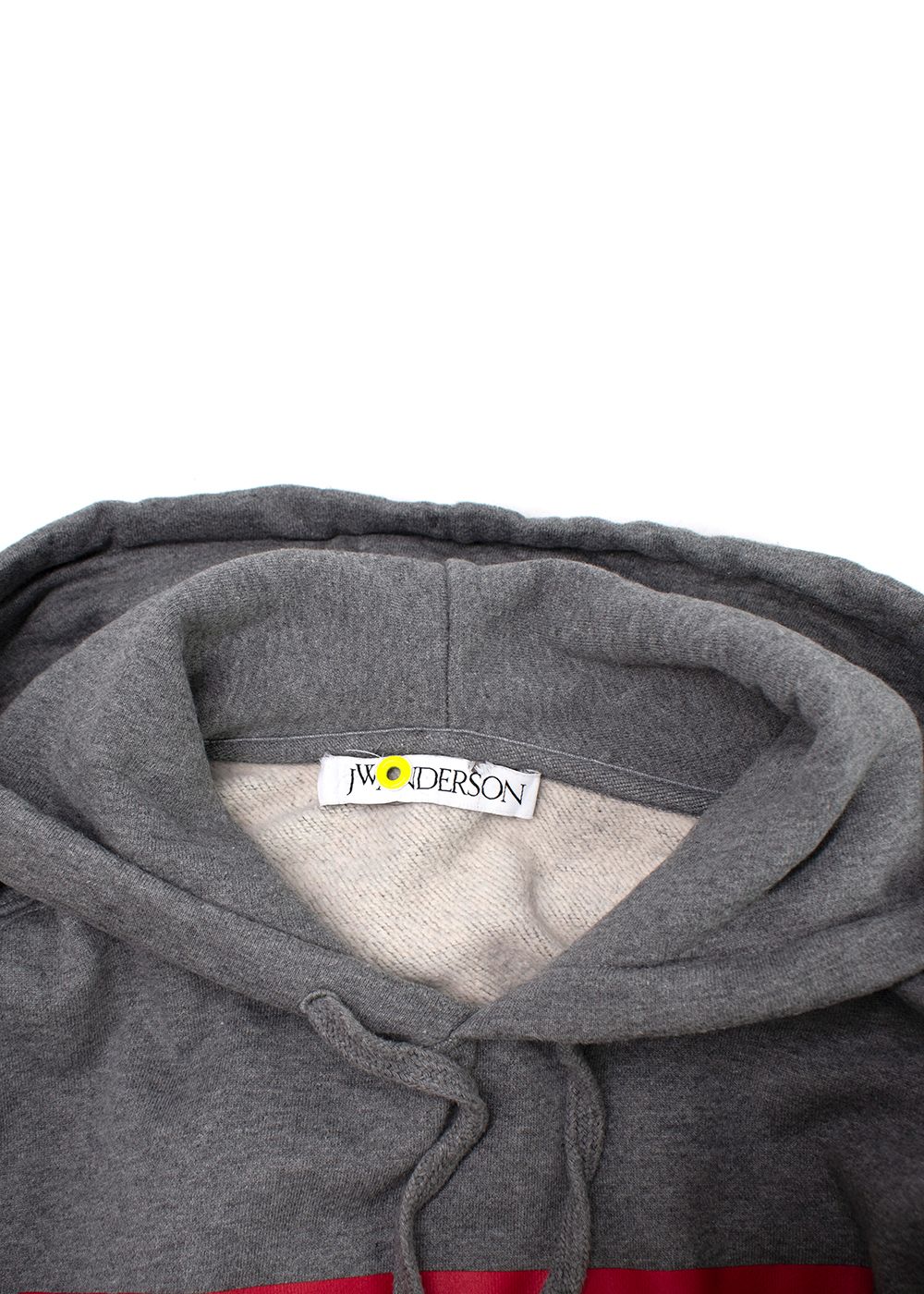 Men's Preowned JW Anderson Grey Graphic Print Hoodie Size M cotton