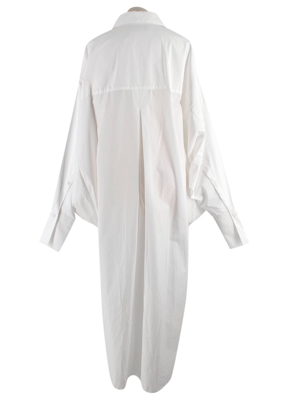 Mark Kenly Domino Tan White Oversized Poplin Shirt Dress Size S cotton