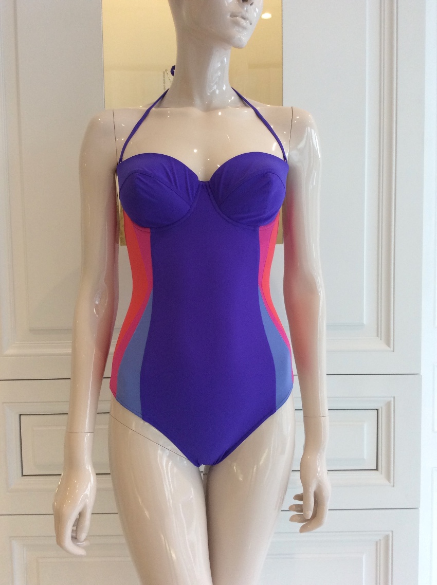 Carizzi Dorothy cup-sized one piece swimsuit Size M Purple lycra