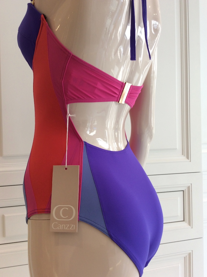 Carizzi Dorothy cup-sized one piece swimsuit Size M Purple lycra