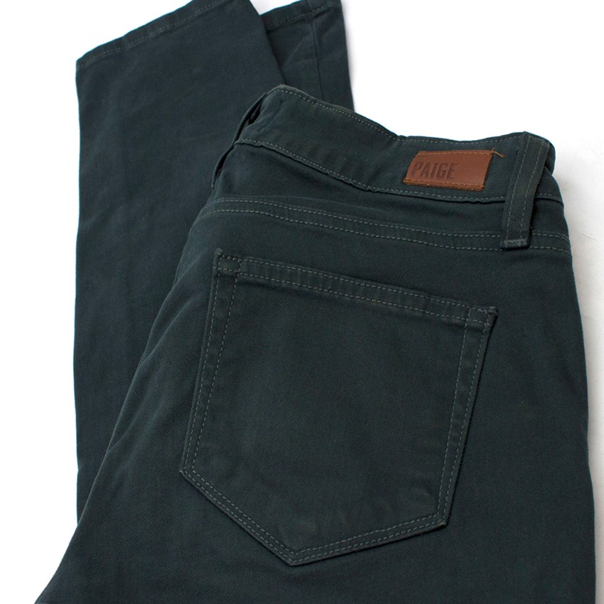 Paige Denim Edgemont Jeans Size 24/61 Green cotton