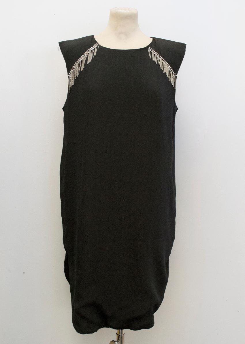 Preowned Antik Batik sleeveless dress Size M Black silk