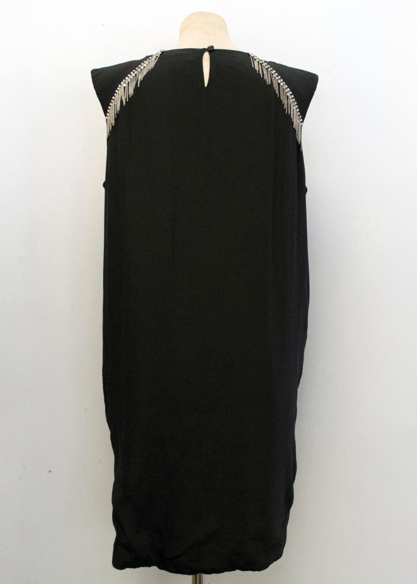 Preowned Antik Batik sleeveless dress Size M Black silk