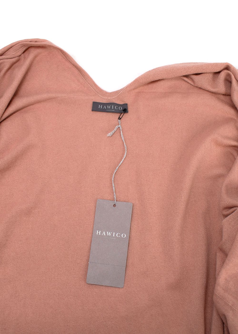 Hawico Dusky Rose Knitted Cashmere and Silk Knit Cardigan Pink