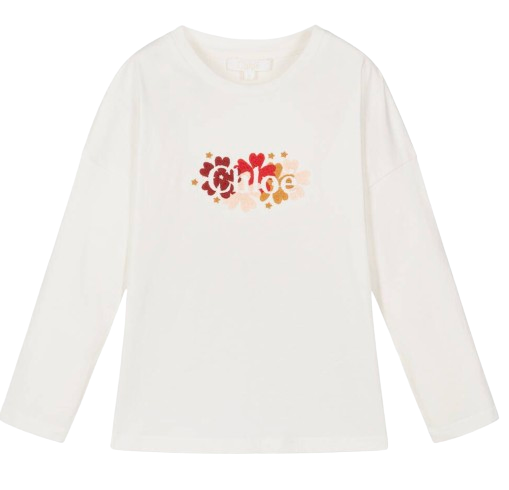 Boys Chloe Junior Floral Embroidered  Top Size 18-24 Months Ivory/Red/Pink/Yellow cotton