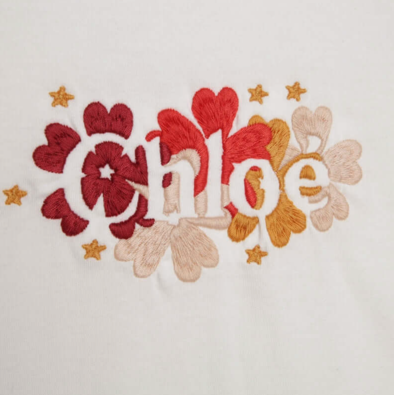 Boys Chloe Junior Floral Embroidered  Top Size 18-24 Months Ivory/Red/Pink/Yellow cotton