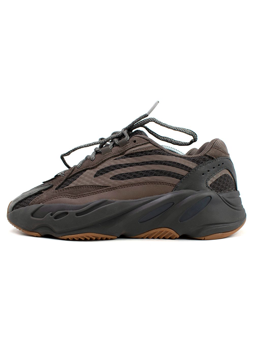 Men's Preowned Yeezy  Brown and Grey 700 V2 Geode Low-top Sneakers Size 415 Tan Brown / Deep Brown / Grey suede