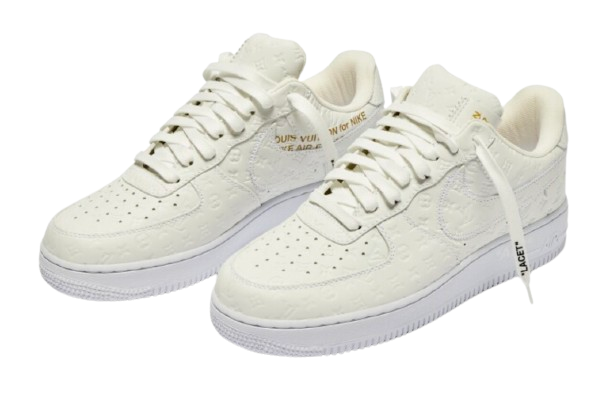 Louis Vuitton x Nike Air Force 1 Trainers Size 395 White leather